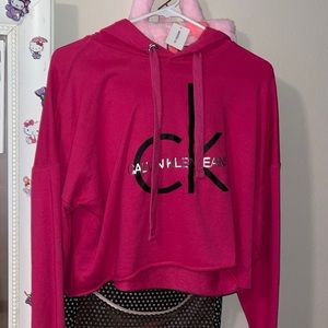 Pink Calvin Klein hoodie